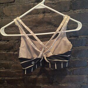 Black Striped Lululemon Energy Bra